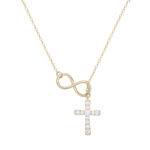 主图-06 Minimalist Zircon Cross Pendant Necklace Sliver