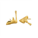 Irregular Design Minimalist Style Stud Earrings