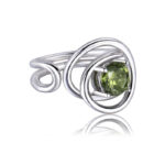 retro green zircon ring (1) Green zirconia ring