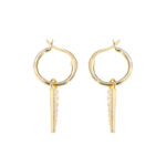 Minimalist Style Gold Plated Drop Earrings Hoop Earring