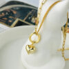 Retro Jewelry Heart Shape Pendant Necklace Lovely Design