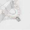 Luxury Layered Shining Pearl Necklace Pendant Necklace Zircon