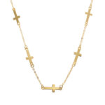 HMN112821043 (3) Cross Necklace Trendy Silver Women Necklace