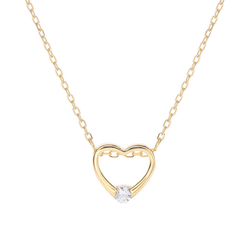 Heart Pendant Necklace Trendy Hollow Out Pendant Necklace