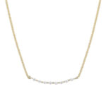 Minimalist Silver Necklace Stunning Zircon Clavicle Chain