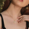 world map necklace