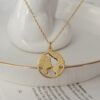 world map necklace