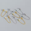 chain earrings silver