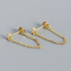 chain earrings silver
