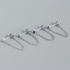chain earrings silver