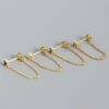 chain earrings silver
