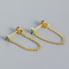 chain earrings silver