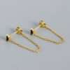 chain earrings silver